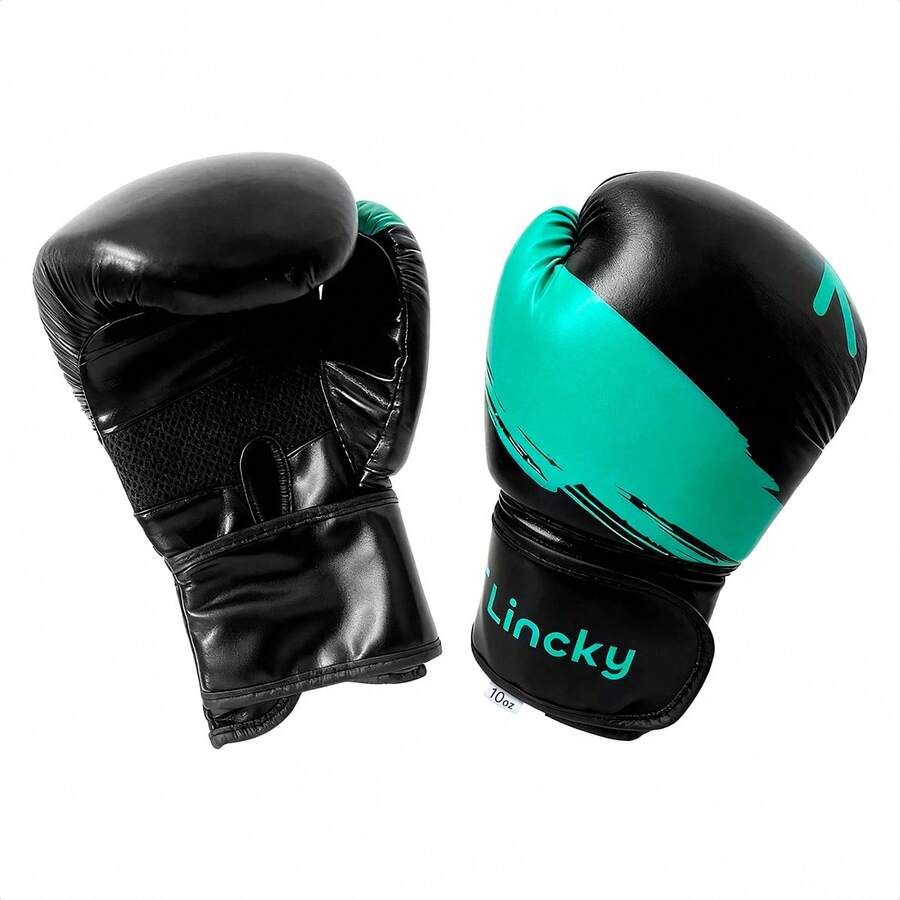 Lincky guante de boxeo, par de guantes ideal para entrenamiento intensivo, guantes de lucha libre de alta sujeción talla 8 oz, 10 oz, 12 oz - 10 oz - Ver 1