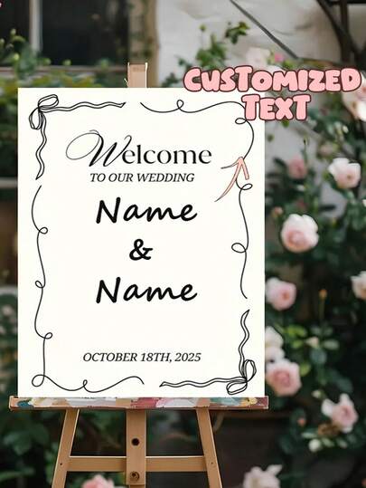 Customized Black And White Canvas Wall Art - "Holding Hands" Love Theme, Can Personalize With Your Names And Date, Frameless Poster Suitable For Bedroom, Living Room, Home Office Decor - Ideal Gift For Couples, Engagement, Wedding, Valentine's Day, Engagement | Personalized Art | Custom Printing, Painting Wall Decor