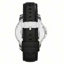 Fossil Men's Automatic Mechanical Leather Strap 3-Hand Wrist Watch, Stainless Steel Case/Scratch-Resistant Glass, Model: ME3052/ME3053/ME3054/ME3095 - Black - View 3
