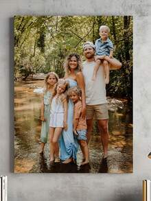 Impresión en lienzo personalizada con marco de madera de pino, póster de marco de foto personalizado para boda, decoración de pared de tela estirada moderna con respaldo autoadhesivo, regalo de decoración de foto personalizada - Multicolor 13 - Ver 2
