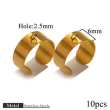 10个装不锈钢时尚简约焊接环，指环，DIY珠宝制作材料 - 戒指 - 查看 9