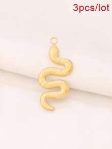 3pcs Stainless Steel Snake Pendant Findings 18K Gold Plated Charms For DIY Jewelry Making Supplies Accessories - Pendants - View 23