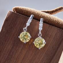 3pcs Jewelry Set: 1ct Moissanite Necklace + 1ct Moissanite Ring + 0.5ct*2 Moissanite Earrings, Suitable For Women's Daily Wear, Wedding & Engagement - One Set Of 1CT + 1CT + 0.5CT*2 - View 4