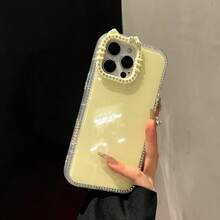 INS Korean Candy Color 3D Ears Phone 17 16 15 14 13 12 Pro Plus Anti-Fall Protective Cover - 黃色 - 查看 2