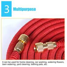 Manguera de jardín de 7,6 m (25 pies), flexible y extensible. - A - Ver 7