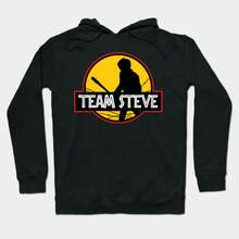 Strangers Things Men's And Women's Graphic Hoodie Team Steve -  Hoodie By Digitalage - Black - View 1