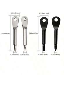 2-In-1 Portable Screwdriver With Flat Head Screwdriver Keychain Set - Multifunctional Mini Pocket Tool, Portable Repair Tool, Small Tool Car Accessories Set, Pendant, Wrench Set, Car Accessories Set, Portable Screwdriver, Outdoor EDC Multifunctional Tool With Keychain, Compact And Easy To Store, Creative Tool Gift For Men, Birthday Gift Idea, Gift For Grandpa - Multicolor - View 4