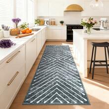 1Pcs Home Decor Large Area Rug For Living Room Modern Washable Rug Farmhouse Non Slip Non Shedding Throw Rugs Low Pile Stain Resistant Indoor Carpet For Bedroom Office Dining Room Runner For Enteryway Hallway - Dark Grey - View 4
