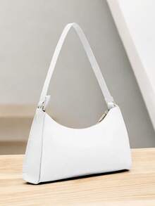 Women's Baguette Bag, Various Colors, Shoulder/Crossbody - 白色 - 查看 3