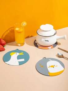 1pc Cartoon Cute Silicone Heat Resistant Placemat, Coaster, Pot Holder For Dining Table - View 4
