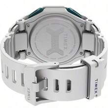 Timex 男士石英运动手表，黑色表盘，白色橡胶表带，日常佩戴 TW2V63600 - 黑色 - 查看 5