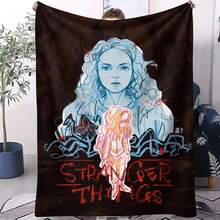 Strangers ThingS Blanket Hot Horror  Flannel Blanket,Hawkins Town Theme Nap Blanket,Must-Have Movie Fans Gift ,Soft And Comfortable - Multicolor - View 7