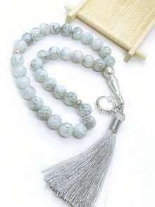 33颗穆斯林念珠，玻璃珠流苏设计，日常祈祷念珠 - 流蘇款 - 查看 2