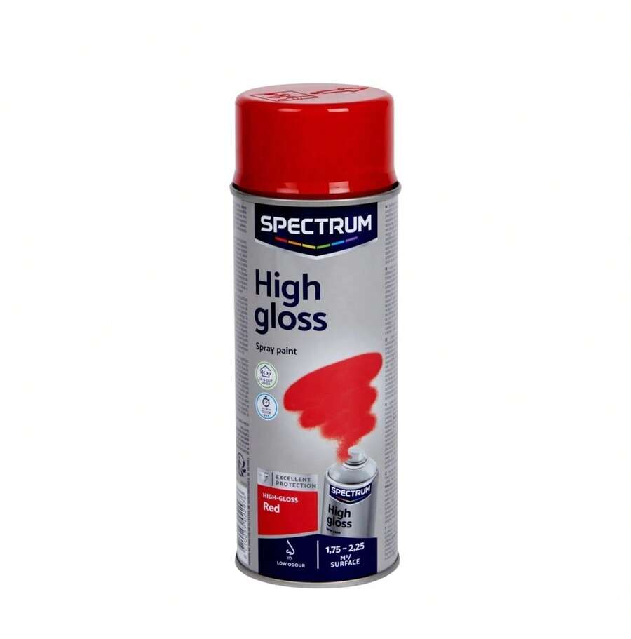 Pintura Spectrum para Escape Spray  Acabado Brillante o Mate | Secado Rápido | Ideal para Madera, Metal, Vidrio, Piedra, Textil Vario Color 400 ML - Rojo - Ver 1