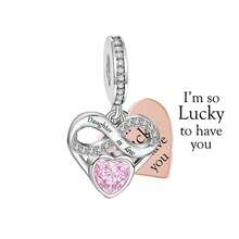 1 pieza Colgante conmemorativo en forma de corazón con incrustaciones de circonita y nombre de familia en plata de ley 925, regalo de cumpleaños unisex minimalista - Plateado - Ver 6
