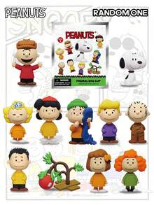 1/3pcs  Official Licensed Peanuts Cartoon 3D Character Blind Bag Keychain, Random Style Collectible Pendant,   Surprise Pack, Backpack Decor, Collector's Gift, Friend Birthday Holiday - Multicolor - View 14