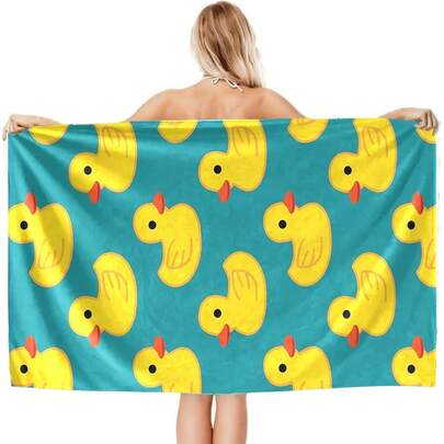 1PC Stylish Printed High-Quality Microfiber Bath Towel/Beach Towel, Made With Quick-Drying Fabric, Lightweight And Soft. It's A Bathroom Essential And A Must-Have For Home Life. Perfect For The Bathroom, Swimming, Camping, Fitness, Travel, And Yoga – An Ideal Travel Companion And Gym Towel.
