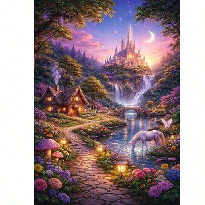 New Arrival, Diverse Themes & Sizes Frameless Diamond Painting Kits. 5D Diamond Art Sets. Gem Art Painting With Diamond Dotted Art And Crafts, Suitable For Office Space Decor