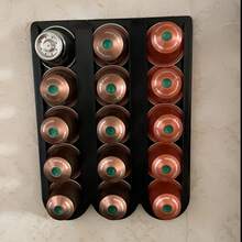 Wall-Mounted Coffee Capsule Holder - Space-Saving Vertical Storage, Holds 15 Capsules, Compatible With Machines & Most Coffee Makers, Kitchen Counter Or Office Decor - Multicolor - View 8