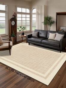 Thảm trải sàn màu be họa tiết tối giản, thích hợp cho nhà bếp, phòng ăn, phòng ngủ, phòng khách, trong nhà/ngoài trời, văn phòng, sảnh, hành lang, phòng học và khu vực chơi game, thảm trang trí ngày lễ với khả năng chống trượt. - Màu be - Xem 16