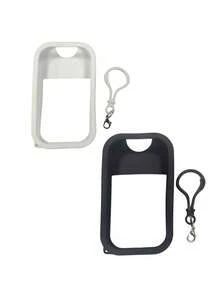 硅胶保护套钥匙扣，兼容免洗洗手液喷雾，带钥匙扣的保护套，适用于喷雾瓶和亮雾型洗手液，喷雾配件（不含喷雾瓶）/喷雾+硅胶钥匙扣 - 彩色 - 查看 3