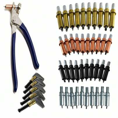 AIRCRAFT / AVIATION TOOLS 46 PC CLECO KIT SHEETMETAL WITH PLIERS IN POUCH