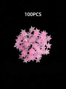 100/200片夜光星星，发光墙贴/天花板贴，让您的卧室如同夜空般闪耀，卧室装饰，家居装饰（本产品需要光源才能发光 - 如果您介意这一点，请勿购买）墙贴 - A - 查看 8