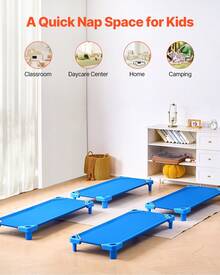 Sillones reclinables para niños - Longitud estándar, juego de 4, azul - Ver 5