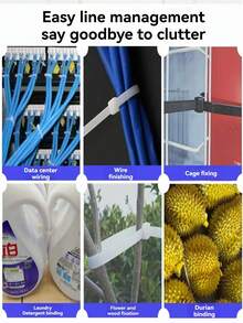 100pcs Garden Binding Ties, Zip Ties, Plastic Wrap, Plant Fixation, Portable Garden Cable Ties, Gardening And Lawn Care - A - View 8