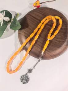 New Amber Acrylic Bead Rosary, Arabic Prayer Beads For Daily Use - Multicolor - View 9
