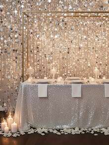 5pcs Wedding Sequin Decorative Garland,100cm Long Bubble Decoration String For Wedding Porch Home Window Door Wall Panel Background, Birthdays, Showers | Indoor/Outdoor Party Hanging Decorations, Photo Backdrop, Wedding Decor,Home Holiday Party,Room Dividers - Multicolor - View 5