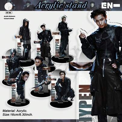 K-Pop风格，THE SIN，JUNGWON，HEESEUNG，JAY，JAKE，SUNGHOON，SUHOO，NIKI，亚克力人物展示架，独特礼物，多色