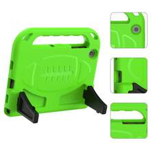 儿童平板电脑轻便手持平板电脑保护套，带屏幕保护膜，坚固防震手柄支架保护套 - 綠色 - 查看 15