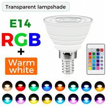 E27/E26 LED灯泡 E14射灯 GU10吸顶灯 MR16吊灯灯泡 GU5.3 带遥控器 可调光 彩色氛围灯 15种颜色 4种动态模式 适用于家庭客厅 卧室 音乐派对装饰 霓虹灯照明 RGBW/RGBWW 透明/乳白色灯罩 - RGB LED Bulb With Remote Control - 查看 23