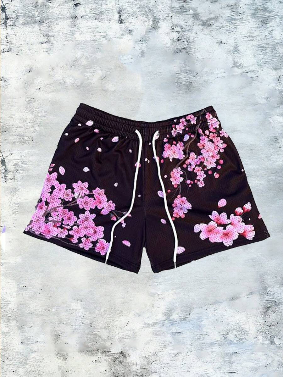 Men's Statement Print Shorts Fashion Designer Patterned Casual Daily Wear Shorts - 彩色 - 查看 1