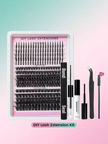 Beginner-Friendly DIY Lash Extension Kit, Lash Bond & Seal Glue, Spiky Fairy Individual Cluster Lashes, Reusable Eyelashes - Multicolor - View 15