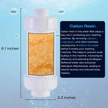 H&G Lifestyles Filtro de agua en línea para lavadora, filtro de manguera de jardín antiescala, reduce la dureza del agua, con 3/ - 1paquete - Ver 9