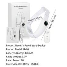 Electric V-Line Face Massager 6 Modes Facial Vibration Massager Face Lift Tools 400mAh - White - View 10