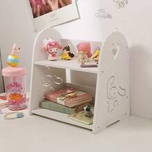 SANRIO (Authorized) Multi-Functional Desktop Storage Rack, Multi-Layer Shelving, Student Bookshelf, Home/Dorm Organizer For Books & Cosmetics, Perfect Gift - Multicolor - View 3