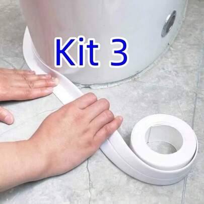 Kit De 3 Fita Selante De Pvc À Prova D 'Água Para Cozinha / Banheiro / Banheira