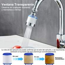 Filtro de Agua para Grifo, 2 Filtros y 20 Elementos de Filtro, Elimina Fluoruro y Cloro, Filtración Profunda, 360 Grados, para C - 2 filtros, 20 elementos filtrantes - Ver 8