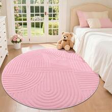 Pauwer Washable Area Rugs For Living Room Modern Beige Solid Color Soft Fluffy Rugs For Bedroom Non Slip Boho Accent Indoor Mat Floor Carpet Cover For Kids Room Dining Room Kitchen Office, Pink - Pink - View 13