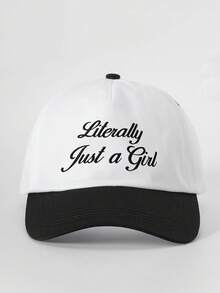 1顶绣有“Just A Girl”字样的撞色棒球帽，可调节休闲遮阳帽，适合春秋季旅行，多功能防晒帽，Y2K风格，适合年轻人佩戴。 - 棒球帽 - 查看 14