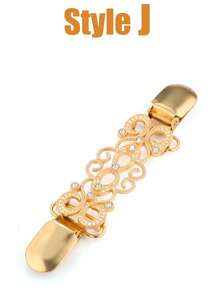 1/8 Pcs Golden Vintage Sweater Cinch Clips To Tighten Dress Pant Waist Retro Shirt Shawl Cardigan Collar Brooch Clips For Women - Gold - New Style - View 22