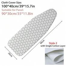 1件装通用熨衣板罩，带弹性边缘，防污耐高温，加厚棉垫，熨斗隔热罩，适用于熨衣板 - 多色 - 查看 16