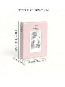 1pc 64-Slot Photo Album - Instant Camera Photo Storage Box, Fits 3-Inch Instant Photos, Stamps And Cards, Compatible With Fujifilm Mini 12/11/9 Cameras - Photo Collection - Travel Memories Keepsake - Scrapbooking Essential - Gift Card Organizer - Wedding Gift Packaging (Pre-Loaded Photos Random) - Pink - View 4