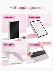 1pc Minimalist Bowknot Design Foldable Flat Tablet Protective Case, Multi-Angle Rotating Stand Tablet Cover, Compatible With 2025/10th Gen/10.2" Pro 11 2021/2020/Mini 6&7, Galaxy Tab A8 10.5" 2022, With Pen Slot, Anti-Drop, Tablet Stand Protective Shell, Romantic & Practical Gift For Tablet Users - Multicolor - View 5