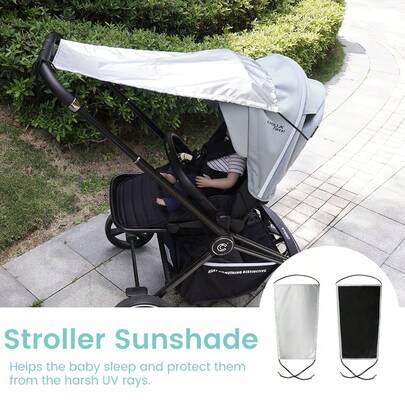 1PC Universal Dual-Purpose Baby Stroller SunshadeUV Protection Mosquito Proof Wind & Waterproof Easy Installation For Outdoor Travel