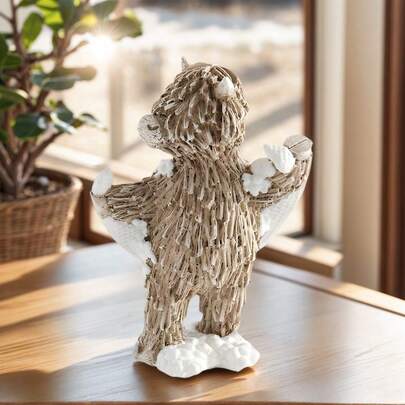 1pc Funny Highland Cow Bathing Figurine - Resin Bathroom Living Room Creative Decor, Amusing Office Home Accent, Christmas/Halloween/Valentine's Day Gift