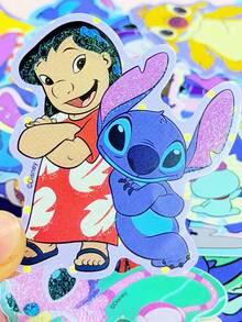 可爱清新DIY剪贴簿贴纸套装，卡通创意贴纸，适用于儿童房、行李箱、装饰贴花 - 彩色 - 查看 4